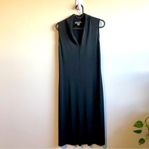 Banana Republic vintage classic v-neck sleeveless black duster dress siz…